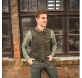 Kamizelka męska OS-Trachten – ciemnozielona