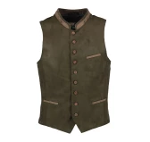 Kamizelka męska OS-Trachten - ciemnozielona, myśliwska