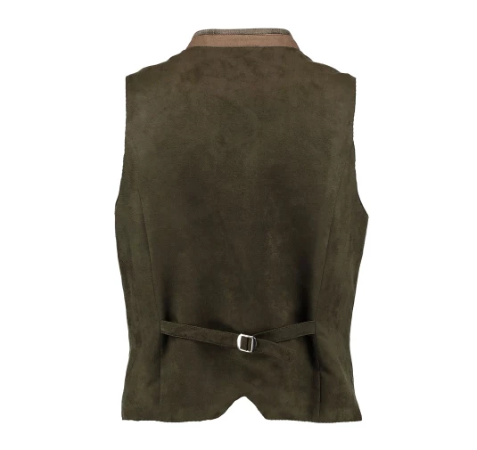 Kamizelka męska OS-Trachten - ciemnozielona, myśliwska