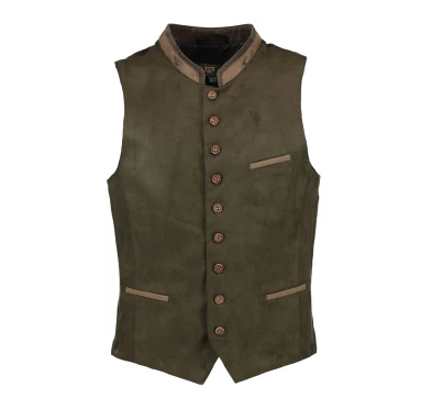 Kamizelka myśliwska męska OS-Trachten ciemnozielona 100% poliester imag24.pl