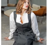 Koszula Damska Gipfelstürmer z Dekoltem - Biała