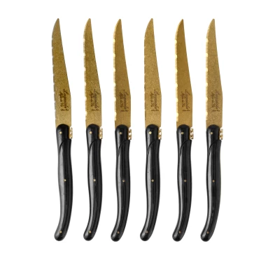 Laguiole Noże do Steków Gold Stonewash 6 szt. | imag24.pl