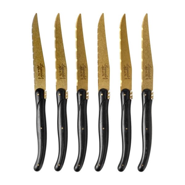 Laguiole Noże do Steków Gold Stonewash 6 szt.