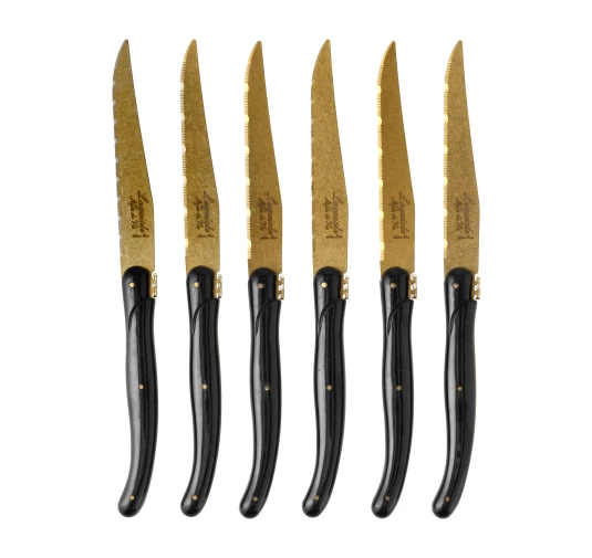 Laguiole Noże do Steków Gold Stonewash 6 szt. | imag24.pl