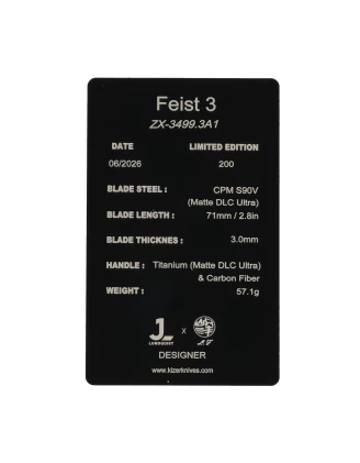 Nóż składany Kizer Feist 3 ZX-3499.3A1 CPM S90V Tytan Carbon | imag24.pl