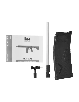 Replika ASG H&K HK416 A5 6 mm, Green Gas, czarna