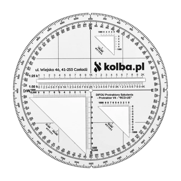 Protraktor kątomierz mapowy V4