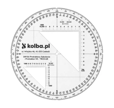 Protraktor kątomierz mapowy V5