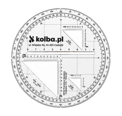 Protraktor kątomierz mapowy V10