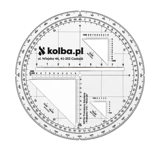 Protraktor kątomierz mapowy V10