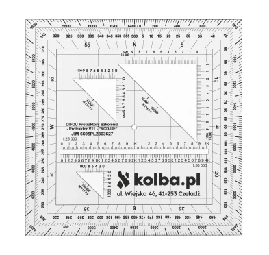 Protraktor kątomierz mapowy V11