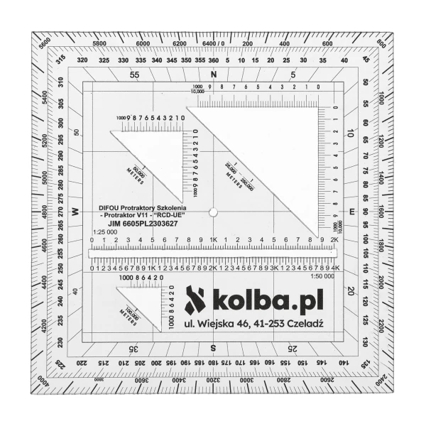 Protraktor kątomierz mapowy V11