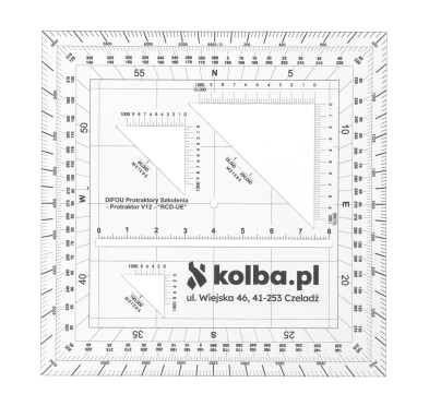 Protraktor kątomierz mapowy V12