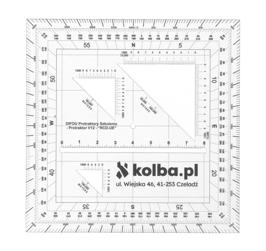 Protraktor kątomierz mapowy V12