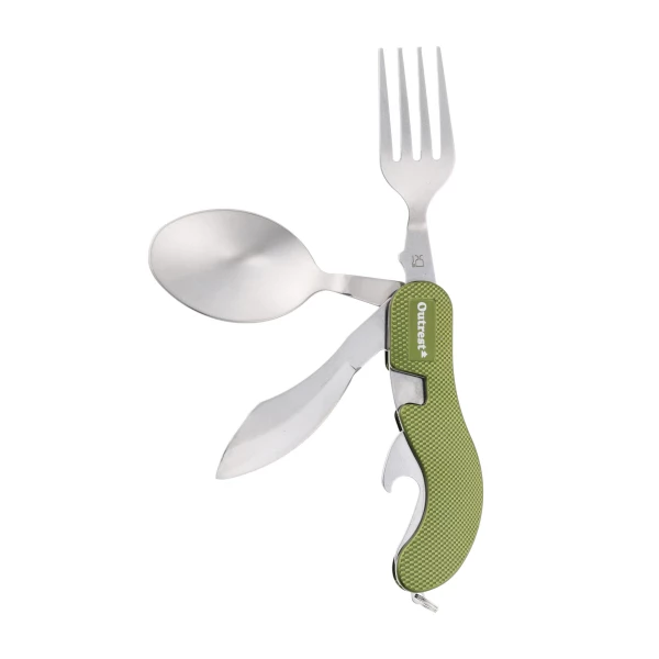 Outrest Pocket Meal 4w1 Oliwkowy – Składany Niezbędnik Turystyczny