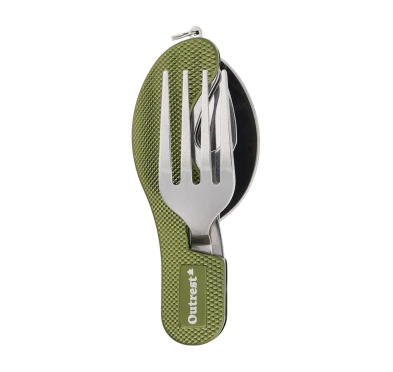 Outrest Pocket Meal 4w1 Oliwkowy – Składany Niezbędnik Turystyczny