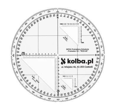 Protraktor Kątomierz Mapowy DIFOU V3 - Nawigacja Terenowa