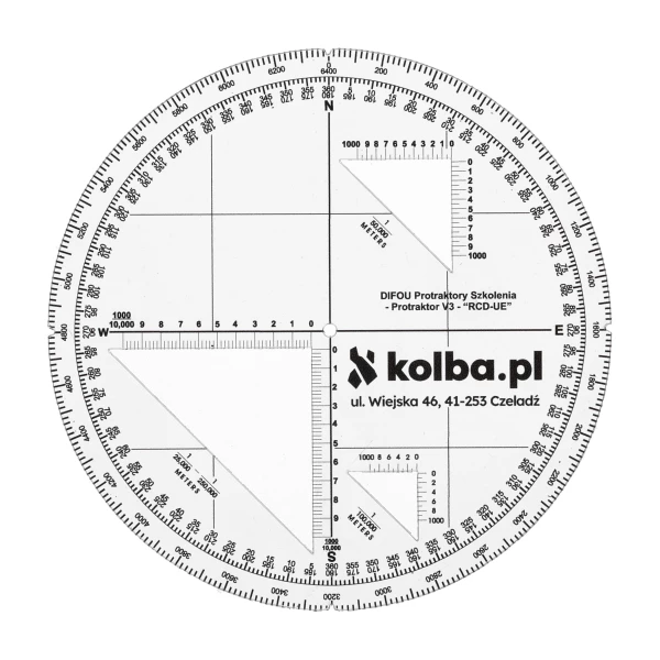 Protraktor Kątomierz Mapowy DIFOU V3 Protraktor Kątomierz Mapowy DIFOU V3