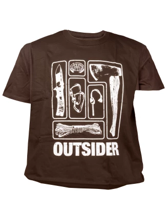 Koszulka męska TigerWood Outsider brązowa 2XL - bawełna 180g/m² | imag24.pl