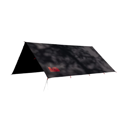 Tarp TigerWood RedLine 3x3 m Czarny - Wodoodporna Płachta Biwakowa | imag24.pl