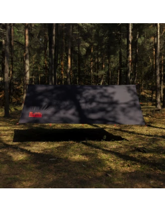 Tarp TigerWood RedLine 3x3 m Czarny - Wodoodporna Płachta Biwakowa | imag24.pl