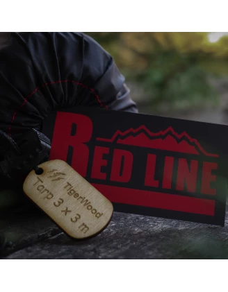 Tarp TigerWood RedLine 3x3 m Czarny - Wodoodporna Płachta Biwakowa | imag24.pl