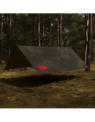 Tarp TigerWood RedLine 3x3 m Oliwkowy - Płachta Biwakowa 10000 mm