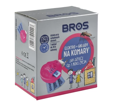 BROS Elektrofumigator na Komary dla Dzieci + 10 Wkładów