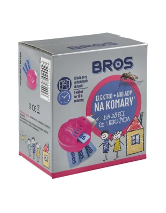 BROS Elektrofumigator na Komary dla Dzieci + 10 Wkładów