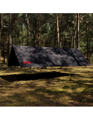 Tarp TigerWood RedLine 3x4m Czarny | Płachta Biwakowa Outdoor Survival 10000mm