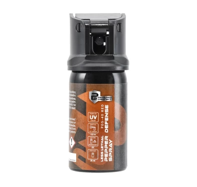 Gaz pieprzowy P2P PDS-40 RED UV stożek 26 ml | Samoobrona