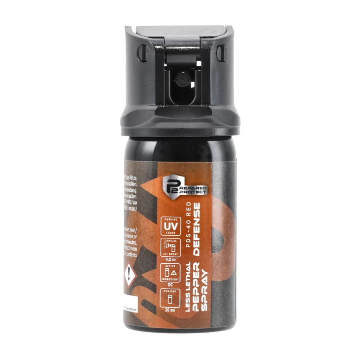 Gaz pieprzowy P2P PDS-40 RED UV stożek 26 ml | Samoobrona