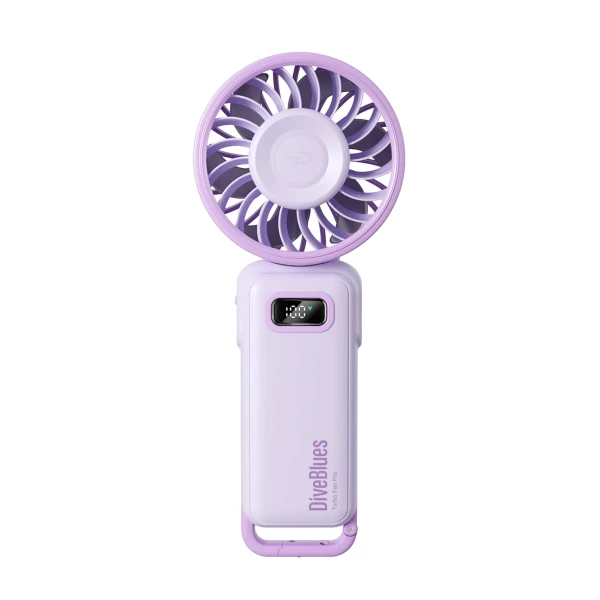 Wentylator przenośny DiveBlues Fanzy D6036 Fioletowy - Składany, 3600 mAh