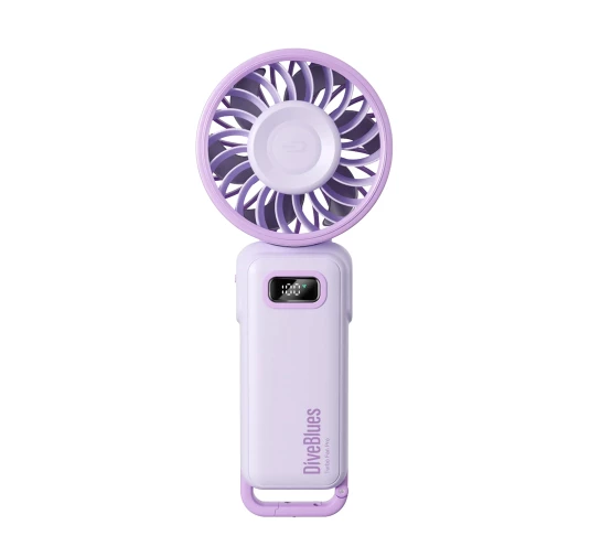 DiveBlues Fanzy D6036 Fioletowy - Składany Wentylator Przenośny 3600 mAh