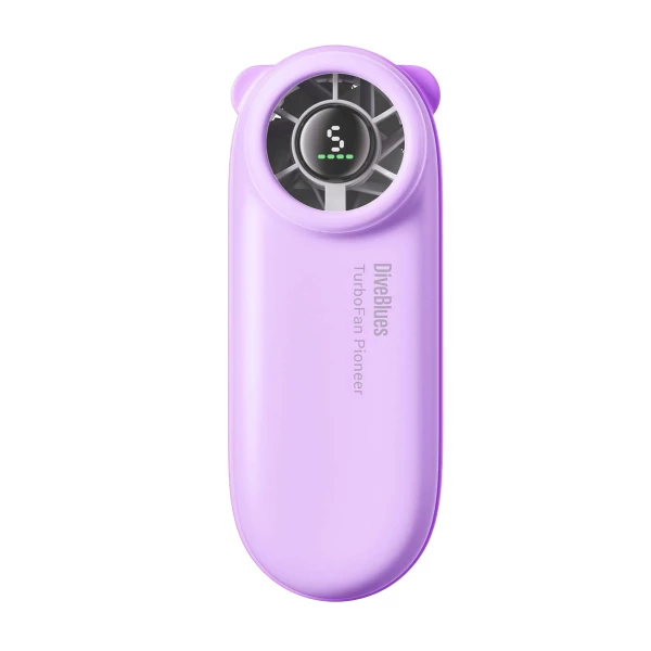 Wentylator przenośny DiveBlues TurboBear D5041 fioletowy – 4000 mAh, USB-C, do 16h pracy