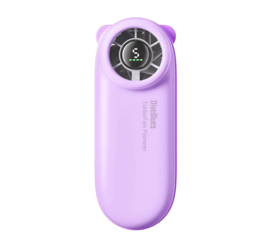Wentylator przenośny DiveBlues TurboBear D5041 Fioletowy – 4000 mAh, USB-C, do 16h | imag24.pl