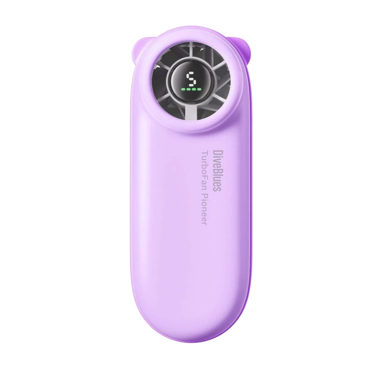 Wentylator przenośny DiveBlues TurboBear D5041 Fioletowy – 4000 mAh, USB-C, do 16h | imag24.pl