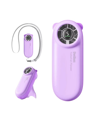 Wentylator przenośny DiveBlues TurboBear D5041 Fioletowy – 4000 mAh, USB-C, do 16h | imag24.pl