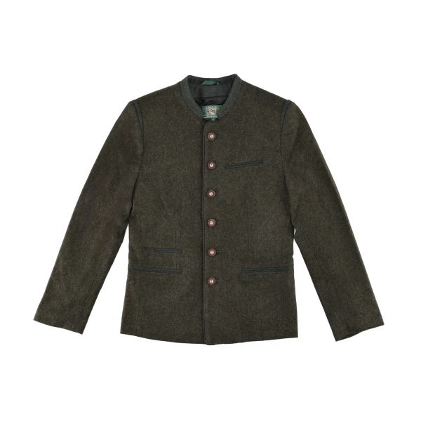 Marynarka Męska Wełniana OS-Trachten Bavarian Jacket Slim Fit – Oliwkowa