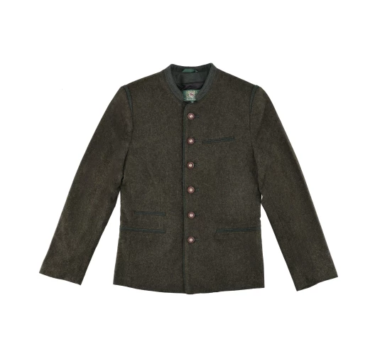 Marynarka Wełniana OS-Trachten Bavarian Jacket Slim Fit Oliwkowa - imag24.pl