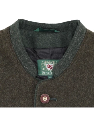 Marynarka Wełniana OS-Trachten Bavarian Jacket Slim Fit Oliwkowa - imag24.pl
