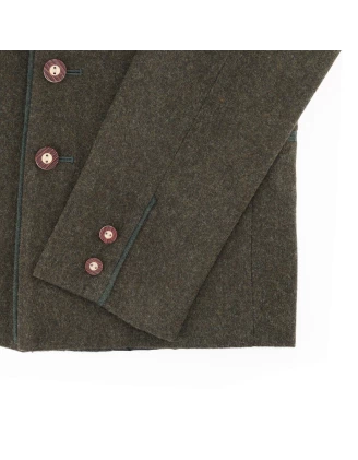 Marynarka wełniana OS-Trachten Bavarian Jacket oliwkowa - imag24.pl