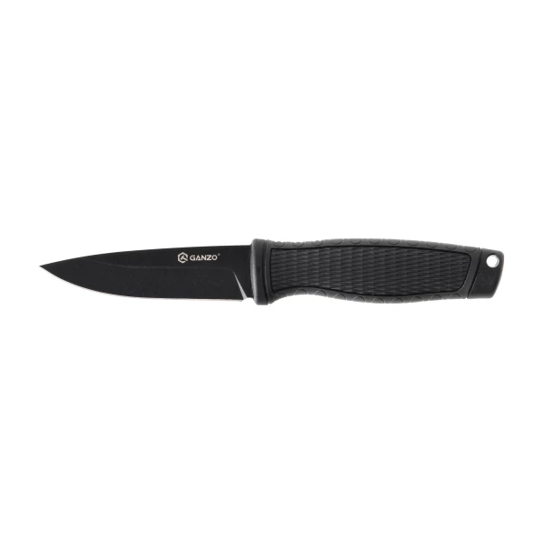Nóż Ganzo G806BW-BK z Gładką Klingą Stałą Black Stonewash