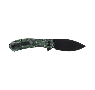 Nóż Składany Trollsky Knives Mandu Evo MTE017 Limited Green Turtle - 14C28N, G10, Liner Lock