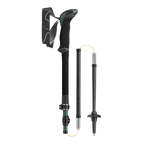 LEKI Makalu FX Carbon Kije Trekkingowe Składane 110-130 cm Zielone