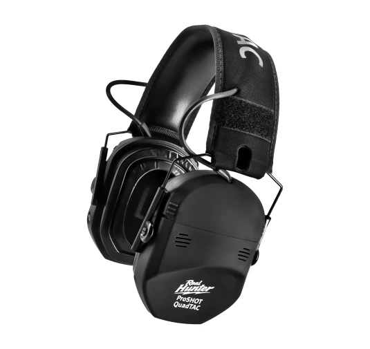 RealHunter Active ProSHOT QuadTAC Aktywne Ochronniki Słuchu SNR 27 dB Czarne