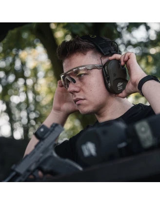 Ochronniki Słuchu Aktywne RealHunter Active ProSHOT QuadTAC SNR 27 dB Oliwkowe - imag24.pl