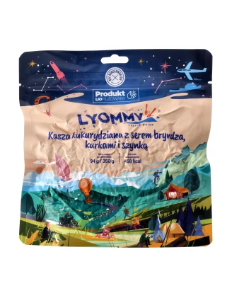 Lyommy Kasza Kukurydziana z Bryndzą Kurkami Szynką Liofilizat 350g imag24.pl