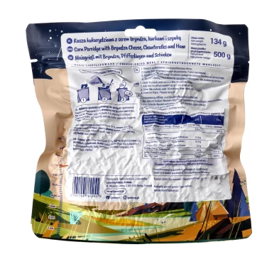 Lyommy Kasza Kukurydziana z Bryndzą, Kurkami i Szynką - Liofilizat 134g (500g po przygotowaniu)