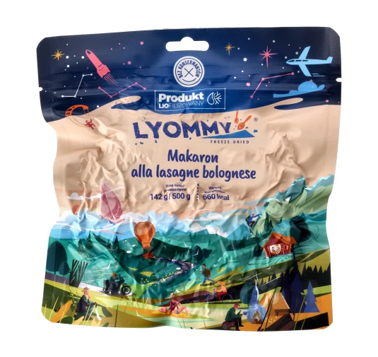 Lyommy Makaron A'la Lasagne Bolognese Liofilizowany 500g | imag24.pl